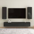 vidaXL TV skrinka, lesklá čierna 30,5x30x90 cm, kompozitné drevo