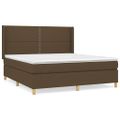vidaXL Boxspring posteľ s matracom tmavohnedá 160x200 cm látka
