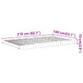 vidaXL Penový matrac biely 140x210 cm 7 zón tvrdosť 20 ILD