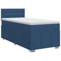 vidaXL Posteľ boxspring s matracom Modrá 100 x 200 cm Látka