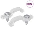 vidaXL LED páskové svorky Dĺžka 23,8 mm 2 ks Priehľadná Plast a železo