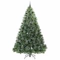 vidaXL Umelý vianočný stromček s 300 LED-i Zelená 240 cm PE a PVC