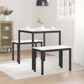 vidaXL Jedálenský stôl Biela 70 x 70 x 75 cm Masívne borovicové drevo