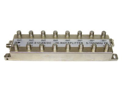 Anténny rozbočovač CAE-61016S/DC 16x F - (5-1000MHz), útlm 15,2dB, 1 vetva priechodná DC