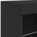 vidaXL Komoda s LED svetlami čierna 81x37x67 cm