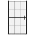 vidaXL Sprchové dvere čierne 100x178 cm tvrdené sklo