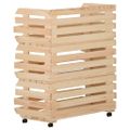 vidaXL Vozík na zeleninu 77x30x80 cm masívne borovicové drevo