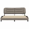 vidaXL Rám postele s LED bez matraca Hvar Taupe 180x200 cm Látka