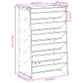 vidaXL Kvetináč na bylinky 6-poschodový voskový 69x40x101,5cm borovica