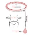 Sada masážnej obruče HMS HHM15 ružovej so závažiami, magnetmi, počítadlom a zoštíhľujúcim pásom BR163 PLUS SIZE