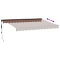 vidaXL Automaticky zaťahovacia markíza hnedá 350x250 cm
