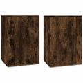 vidaXL Nástenné TV skrinky 2 ks dymový dub 40x34,5x60 cm