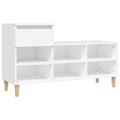 vidaXL Botník biely 102x36x60 cm spracované drevo