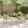 vidaXL Záhradný bistro set 3 ks Béžová polyratan