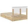 vidaXL Úložná posteľ Sonoma dub 120 x 190 cm Kompozitné drevo