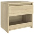 vidaXL Nočné stolíky 2 ks, dub sonoma 40x30x39 cm, kompozitné drevo