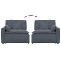vidaXL Modulová opierka na ruky s vankúšmi, tmavosivá, 100 cm
