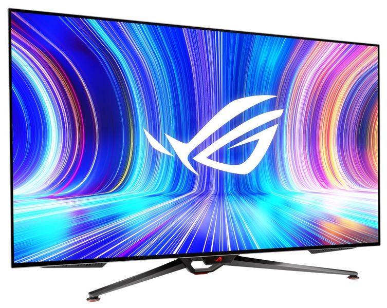 ASUS ROG/Swift PG48UQ/47,53"/OLED/4K UHD/138Hz/0,1ms/Black/3R OLED monitor, herní, 47,5", 3840×2160, 16:9, 138Hz, 0,1ms, 450cd/m2, 135K:1, 4× HDMI, DisplayPort, 4x USB, S/PDIF, VESA, en. tř.