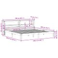 vidaXL Posteľný rám s čelom 200x200 cm masívna borovica