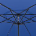 vidaXL Záhradný slnečník s LED 400 cm, azúrovo modrý