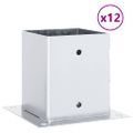 vidaXL Podnože stĺpikov štvorcové 12 ks Strieborná 121x121 mm