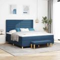 vidaXL Posteľ s pružinovým rámom Modrá 200 x 180 cm látka