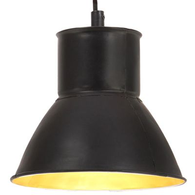vidaXL Závesná lampa 25 W, čierna, okrúhla 17 cm E27