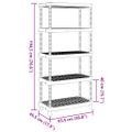 vidaXL Regál s 5 úložnými poličkami čierny 93,5x45,5x194,5 cm PP