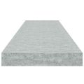 vidaXL Plávajúce nástenné police 4 ks betónovosivé 90x23,5x3,8 cm MDF