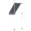 vidaXL Ručne zaťahovacia markíza 100 cm modro-biele pásiky