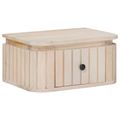 vidaXL Ručne vyrobený nočný stolík Biela 40 x 30 x 20 cm