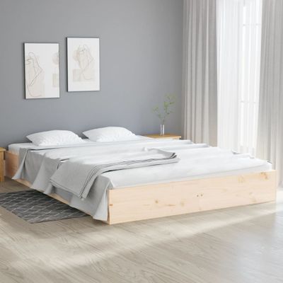 vidaXL Posteľný rám bez matraca, drevený masív 160x200 cm