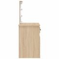 vidaXL Toaletný stolík s LED svetlami dub sonoma 90x42x132,5 cm