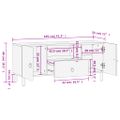 vidaXL TV skrinka 105x33x46 cm masívne mangovníkové drevo