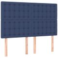 vidaXL Posteľný rám boxspring s matracom modrý 140x200 cm látka