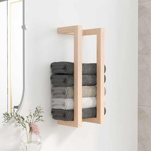 vidaXL Stojan na uteráky 23x18x60 cm masívna borovica