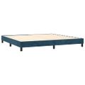vidaXL Posteľný rám boxsping s matracom tmavomodrý 200x200 cm zamat