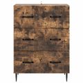 vidaXL Zásuvkový kabinet Dymový dub 66 x 34,5 x 89,5 cm
