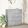 VidaXL Príborník Concrete Grey 100x35x99 cm Engineered Wood