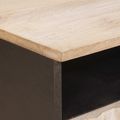 vidaXL Konferenčný stolík Biela 80 x 54 x 40 cm Masívne mango drevo
