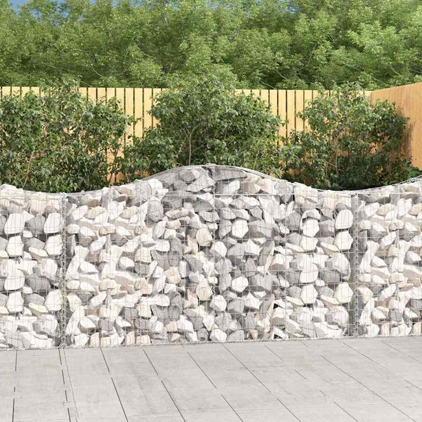 vidaXL Oblúkové gabiónové koše 18 ks 200x30x100/120cm pozinkov. železo