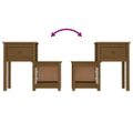 vidaXL Nočné stolíky 2 ks medovohnedé 79,5x38x65,5 cm masívna borovica