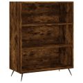 vidaXL Vysoká skrinka dymový dub 69,5x34x180 cm spracované drevo