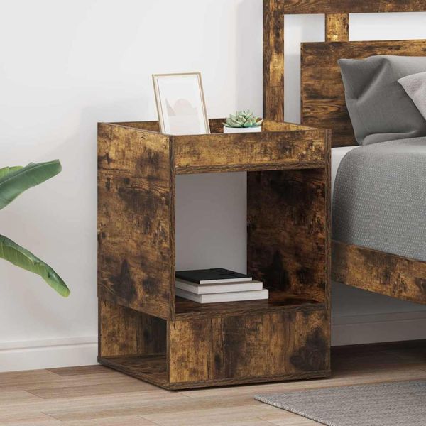 vidaXL Koncový stôl 2 pcs Dymová dub 40 x 40 x 56 cm Kompozitné drevo