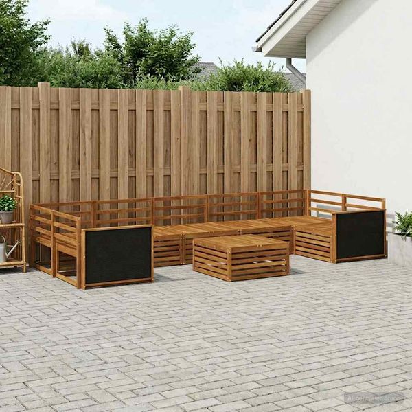 vidaXL Záhradná súprava gaučov 8 pcs Prírodná Pevné akáciové drevo