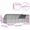 vidaXL Klietka pre sliepky 3 ks Strieborná 600 x 200 x 200 cm