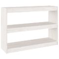 vidaXL Knižnica/deliaca stena biela 100x30x71,5 cm borovica