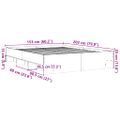 vidaXL Posteľný rám bez matraca dub sonoma 150x200 cm kompozitné drevo