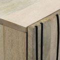 vidaXL Komoda set 3 ks Biela 180 x 33 x 75 cm Masívne mango drevo