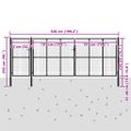 vidaXL Záhradná brána z ocele 500x200 cm antracitová